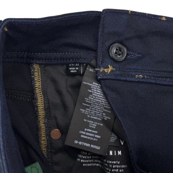 NWT G-STAR Raw Womens Lynn Skinny Jean 24 / 32 Blue Medium Aged - Picture 7 of 9